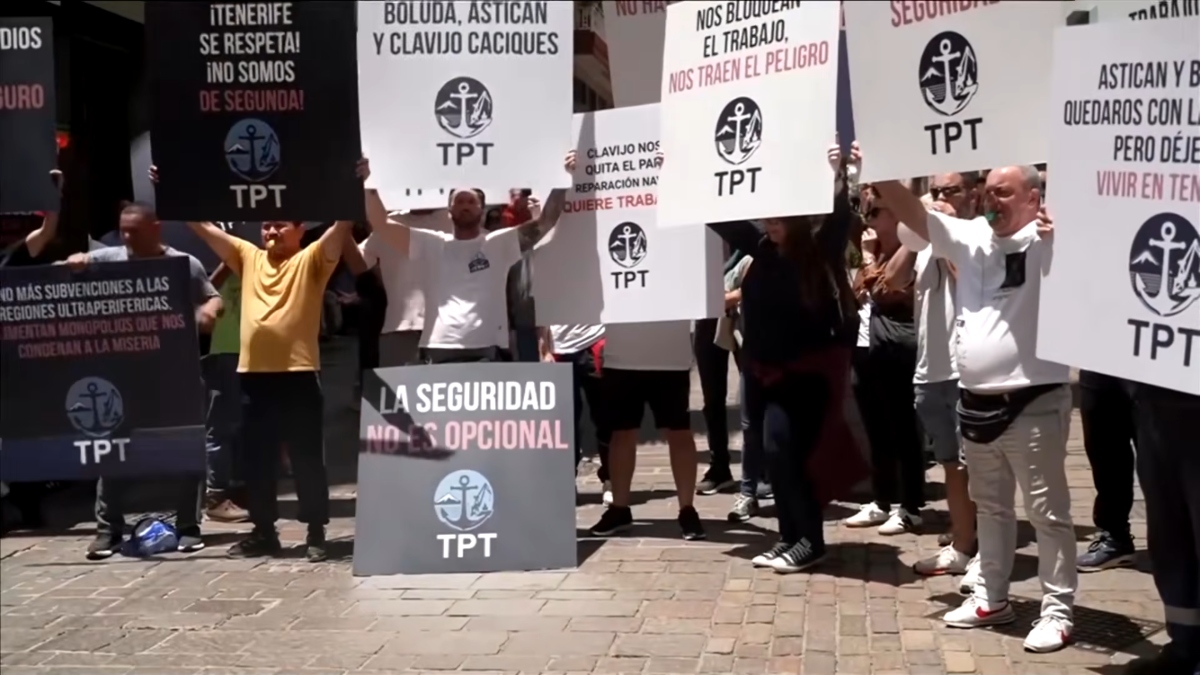 Працівники порту Тенерифе протестують проти прибуття судна з хантавірусом
